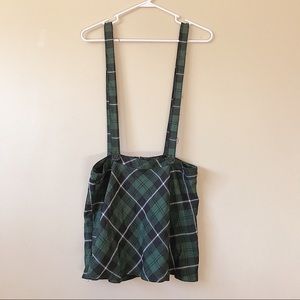 🤍 TRIPP NYC Plaid Skirt With Suspenders Size L 🤍